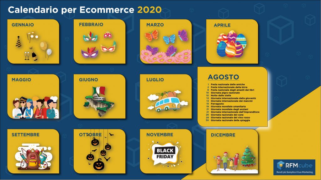 calendario editoriale di agosto per ecommerce date importanti